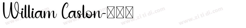 William Caslon字体转换